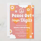 Retro Vrede Uit 10e Verjaardag Kaart (Voorkant)