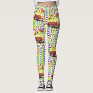 Retro Vredesbord Hippy Van 1960's 1970"s Leggings