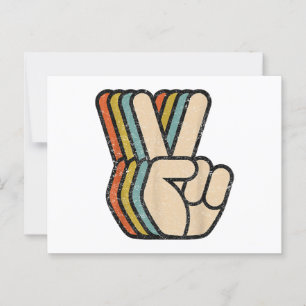 Retro Vredesteken V Fingers  60s 70s 80s Coo Briefkaart