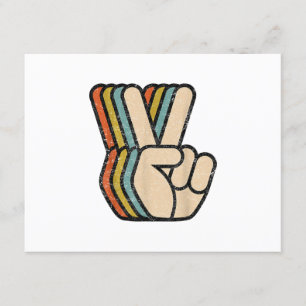 Retro Vredesteken V Fingers 60s 70s 80s Coo Informatiekaartje