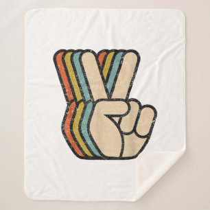 Retro Vredesteken V Fingers 60s 70s 80s Coo Sherpa Deken