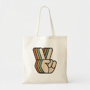 Retro Vredesteken V Fingers 60s 70s 80s Coo Tote Bag