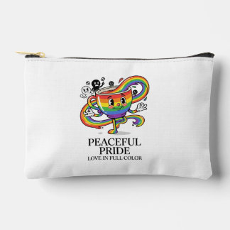 Retro Vreedzame Pride Regenboog Koffiekop T-Shirt Etui