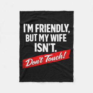 Retro vriendelijk maar vrouw is niet grappig niet fleece deken