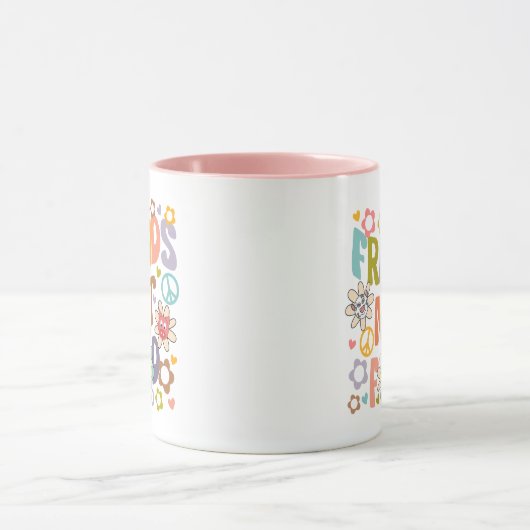 Retro Vrienden Niet Eten, Vegan Mok (Midden)