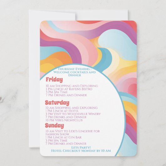 Retro vrijgezellenfeest Dazed And Engaged Kaart (Achterkant)