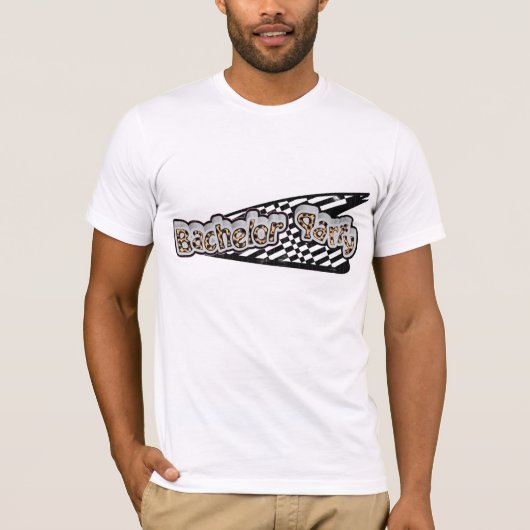 Retro vrijgezellenfeest t-shirt (Voorkant)