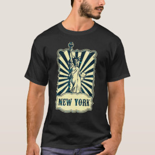 Retro Vrijheidsbeeld New York City America USA T-shirt