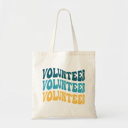Retro Vrijwilliger Tote Bag (Voorkant)