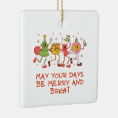 retro vrolijk en helder keramisch ornament (Rechts)