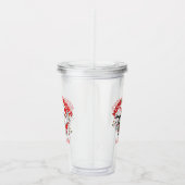 Retro vrolijk en vrolijk kerstfeest acryl drinkbeker (Rechts)