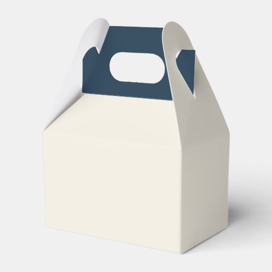 Retro Vrolijk Kerstfeest Rood Blauw Ornamenten Par Bedankdoosjes (Achterkant)