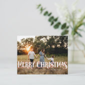 retro vrolijk kerstontwerp briefkaart (Staand voorkant)