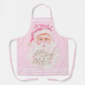 Retro  Vrolijk & Roze Waterverf Sinterklaas Schort (Voorkant)