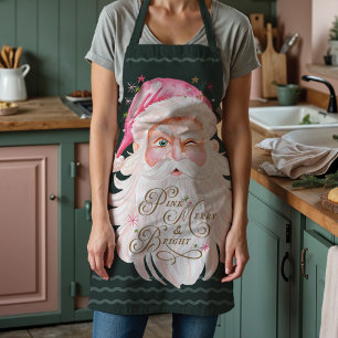 Retro Vrolijk & Roze Waterverf Sinterklaas Schort