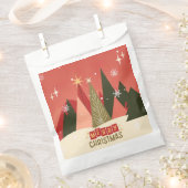 Retro/ Vrolijke Kerstboom Bedankzakje (Geknipt)