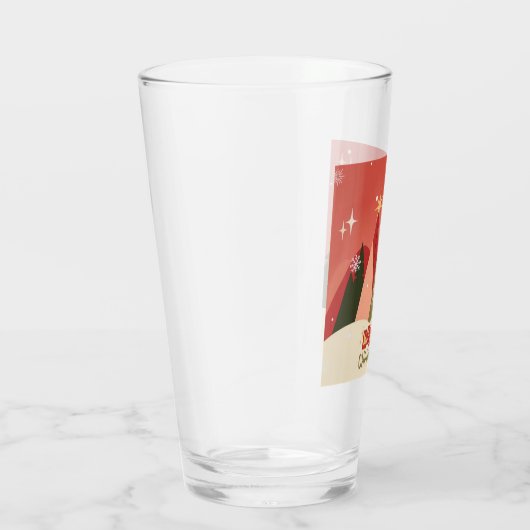 Retro/ Vrolijke Kerstboom Glas (Rechts)