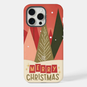 Retro/ Vrolijke Kerstboom iPhone 15 Pro Max Hoesje