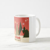Retro/ Vrolijke Kerstboom Koffiemok (Voorkant rechts)