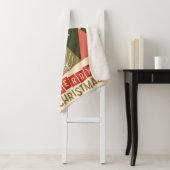 Retro/ Vrolijke Kerstboom Sherpa Deken (In situ)