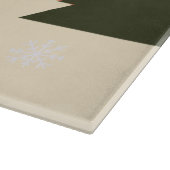 Retro/ Vrolijke Kerstboom Snijplank (Hoek)