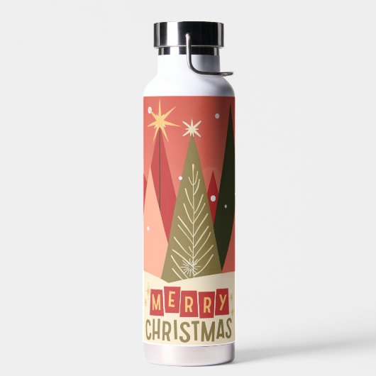 Retro/ Vrolijke Kerstboom Waterfles (Links)