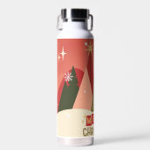 Retro/ Vrolijke Kerstboom Waterfles (Voorkant)