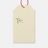 Retro vrolijke kerststerren uit de middeleeuwen cadeaulabel (Achterkant)