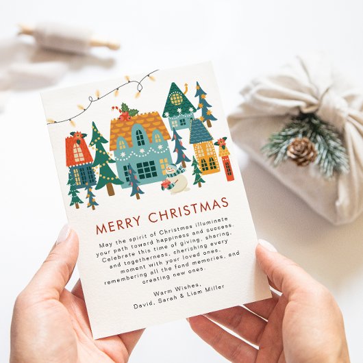 Retro Vrolijke Kerstvakantie Kaart