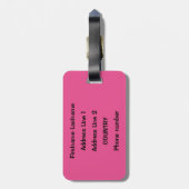 RETRO VROUW aangepaste bagagelabels (Achterkant verticaal)