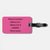 RETRO VROUW aangepaste bagagelabels (Achterkant horizontaal)