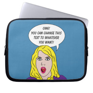 RETRO VROUW aangepaste laptoptassen Laptop Sleeve