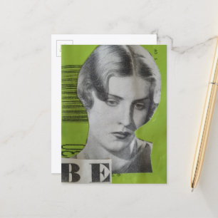 Retro Vrouw Be Collage Briefkaart