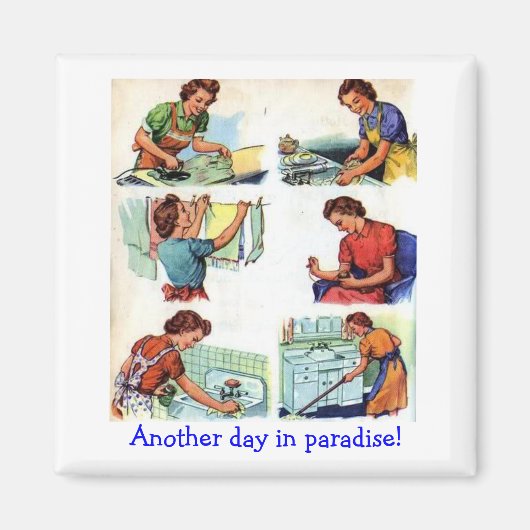 Retro vrouw - Een andere dag in het paradijs, Magneet (Voorkant)