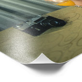 Retro vrouw foto afdruk (Hoek)