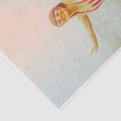 Retro Vrouw op het strand  Foto Decoupage Tissuepapier (Detail)