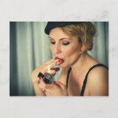 Retro vrouw roken briefkaart (Voorkant)