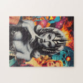 Retro Vrouw Sci-fi Collage Legpuzzel (Horizontaal)
