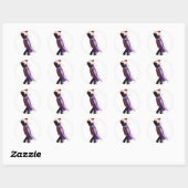 Retro Vrouw Vrouwen Deco Dansers Ronde Sticker (Vel)