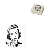Retro Vrouwen  comic cartoon kunst Rubberstempel (Gestempeld)
