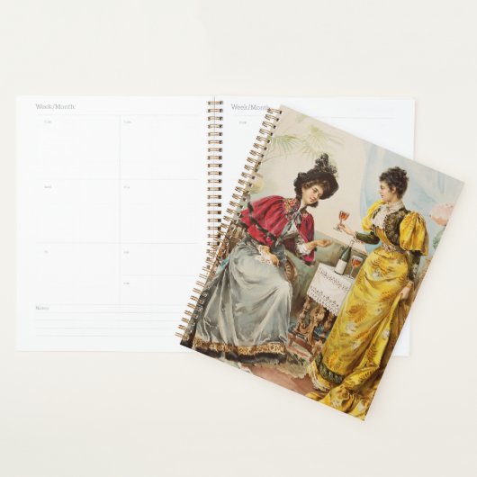 Retro  Vrouwen Drink Wine Planner (Display)