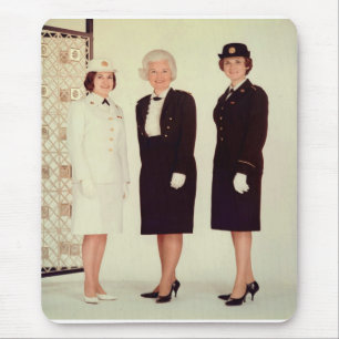 Retro vrouwen in een uniek mooi sterk muismat