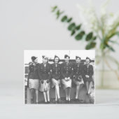 Retro  vrouwen in uniform leger briefkaart (Staand voorkant)