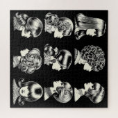 Retro Vrouwen Kapsels Boho  Cool Legpuzzel (Horizontaal)