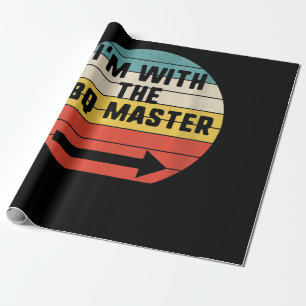 Retro vrouwen met BBQ Master Cadeaupapier