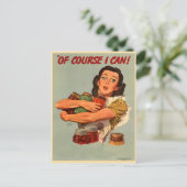 Retro Vrouwen WW2 Natuurlijk kan ik dat! Briefkaart (Staand voorkant)
