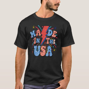 Retro vuurwerk Amerikaans USA Patriottisch 4th van T-shirt