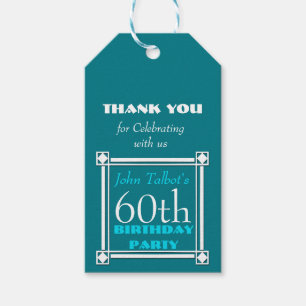 Retro W 60e verjaardag Gepersonaliseerd cadeau Lab Cadeaulabel