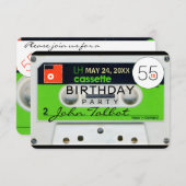 Retro W Audiotape 55e anniversaire Invitation de f (Devant / Derrière)