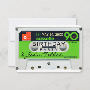Retro W Audiotape 90e anniversaire Invitation de f